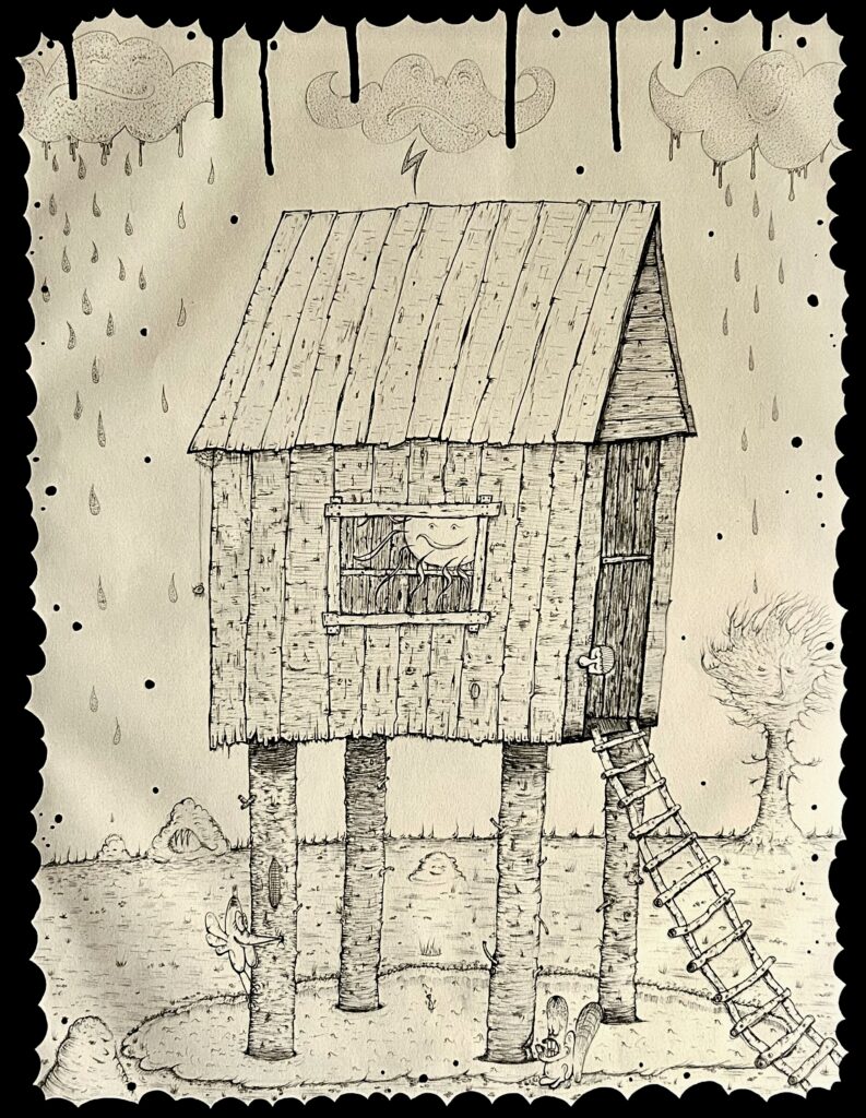la cabane sur pilotis