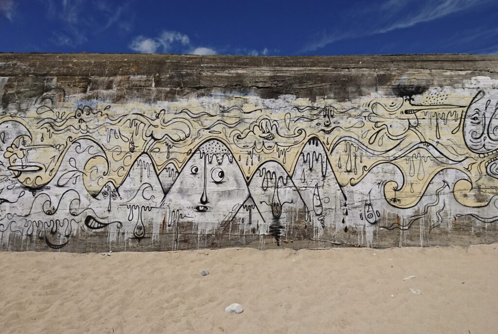 une peinture réalisée en 2020 sur un blockaus